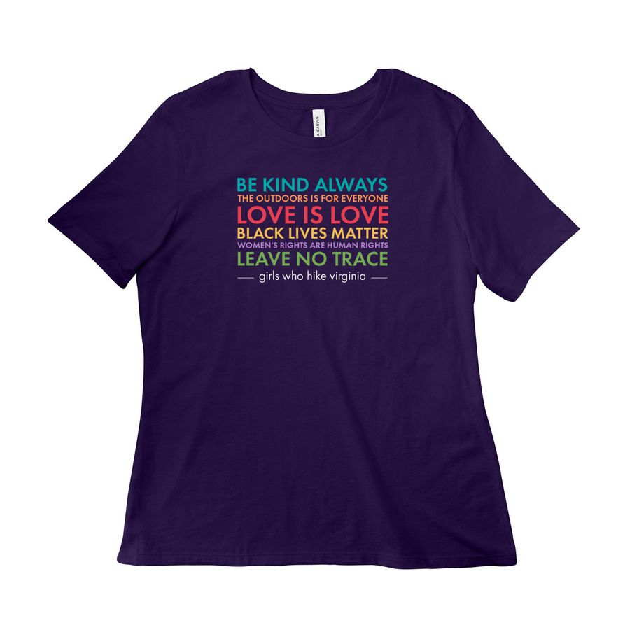 GWHVA Values, a Team Purple Women?s Relaxed Cotton Tee