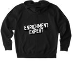 Enrichment Expert, a Black Stanley/Stella Unisex Cultivator 2.0 Zip Up Pullover Hoodie (back-view)