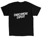 Enrichment Expert, a Black Classic Unisex Tee (back-view)