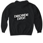 Enrichment Expert, a Black Gildan Softstyle Pullover Hoodie (back-view)