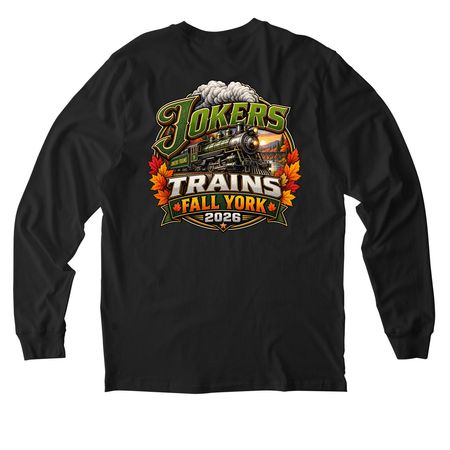 Jokers Trains Fall York 2026, a Deep Black Allmade Organic Cotton Long Sleeve Tee
