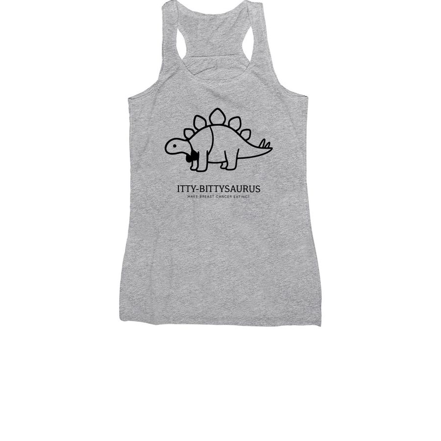 ITTY-BITTYSAURUS, a Athletic Heather Women's Racerback