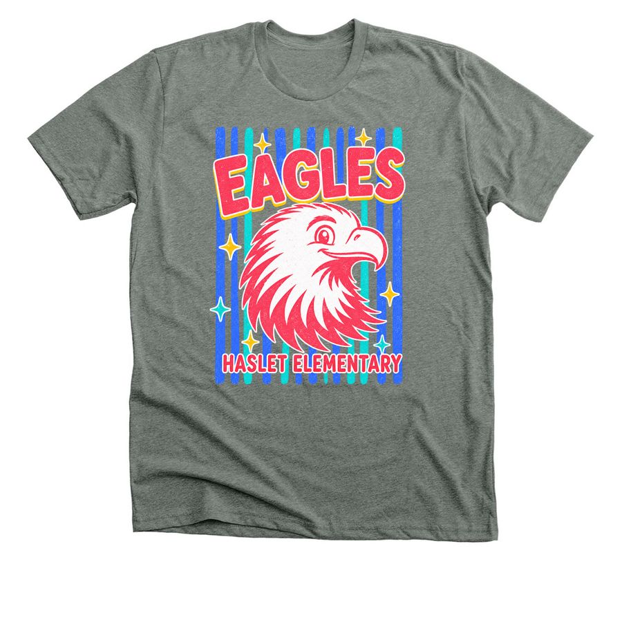 Haslet Stripes, a Deep Heather Premium Unisex Tee