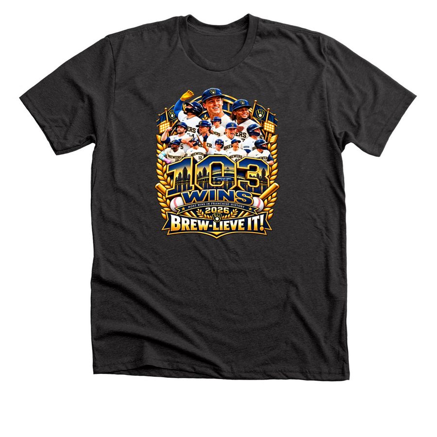 Milwaukee Brewers 2026 Nl Central Champions 1, a Dark Grey Heather Premium Unisex Tee