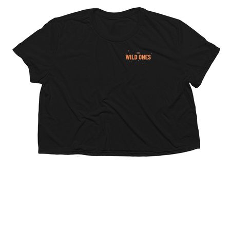Here for the wild ones&nbsp;, a Black Women?s Flowy Cropped Tee