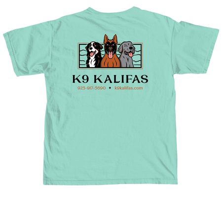 Train Your Dog Bold Collection, a Chalky Mint Comfort Colors Unisex Tee
