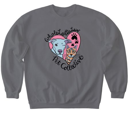 Pets People Luv, a Charcoal Softstyle Crewneck Sweatshirt