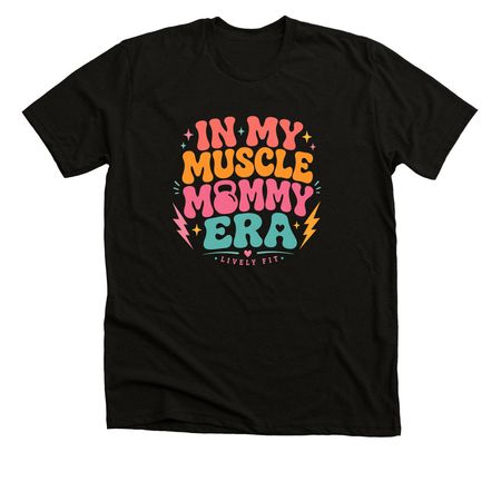 Muscle Mommy Era, a Black Heather Premium Unisex Tee