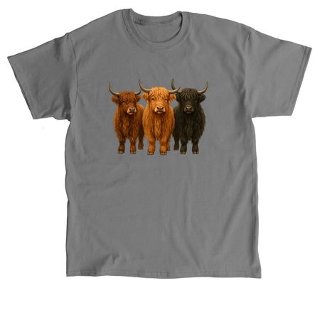 Highland Cows- Adult/Youth, a Charcoal Classic Unisex Tee