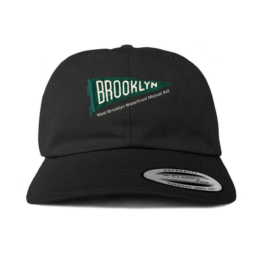 Brooklyn Hat (dark) by Jessie, a Black Printed Classic Baseball Cap