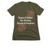 Support Comrade Parents!, a Military Green Women's Slim Fit Tee