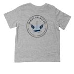 Wings on Water Toddler Collection, a Heather Toddler Tee (back-view)