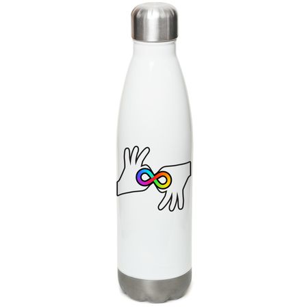 @SLINeurodiversity Water Bottle, a White Stainless Steel Water Bottle