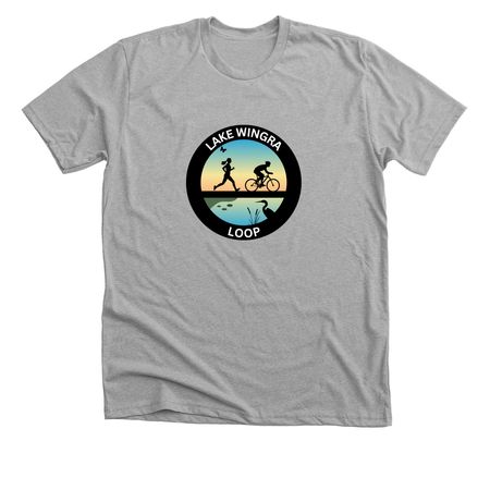 Lake Wingra Loop Shirt, a Athletic Heather Premium Unisex Tee