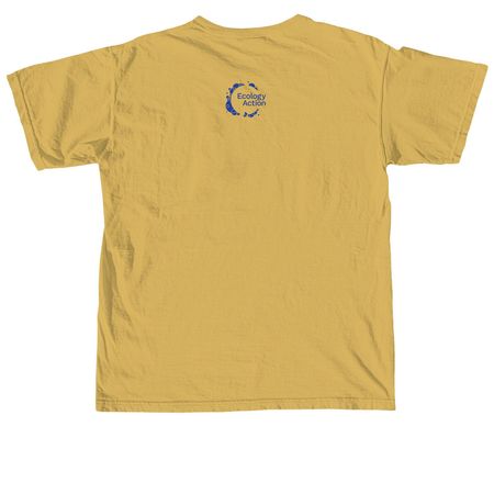 Let's Ride Bikes, a Mustard Comfort Colors Unisex Tee (back-view)