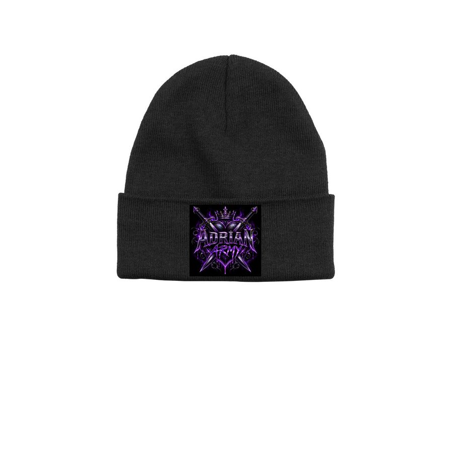 Adrian Army Beanie, a Black Printed Base Camp Beanie