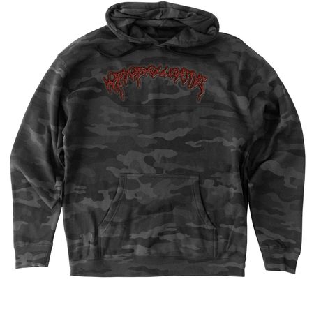 KARMA'S KOLLEKTIVE, a Black Camo Heavyweight Camo Pullover Hoodie