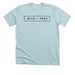 Wild + Free Adult Tee & Tank Black Rectangle, a Heather Ice Blue Premium Unisex Tee