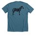 Show Me Your Stripes, a Heather Deep Teal Premium Unisex Tee (back-view)