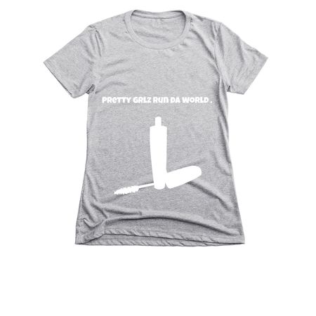 Pretty Grlz Run Da World T-shirt, a Dark Heather Grey Women's Slim Fit Tee