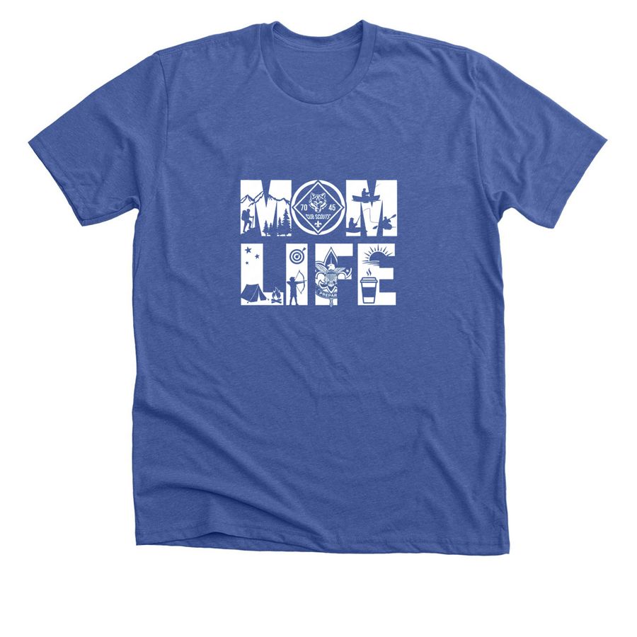 Mom Life Shirt, a Solid True Royal Premium Unisex Tee