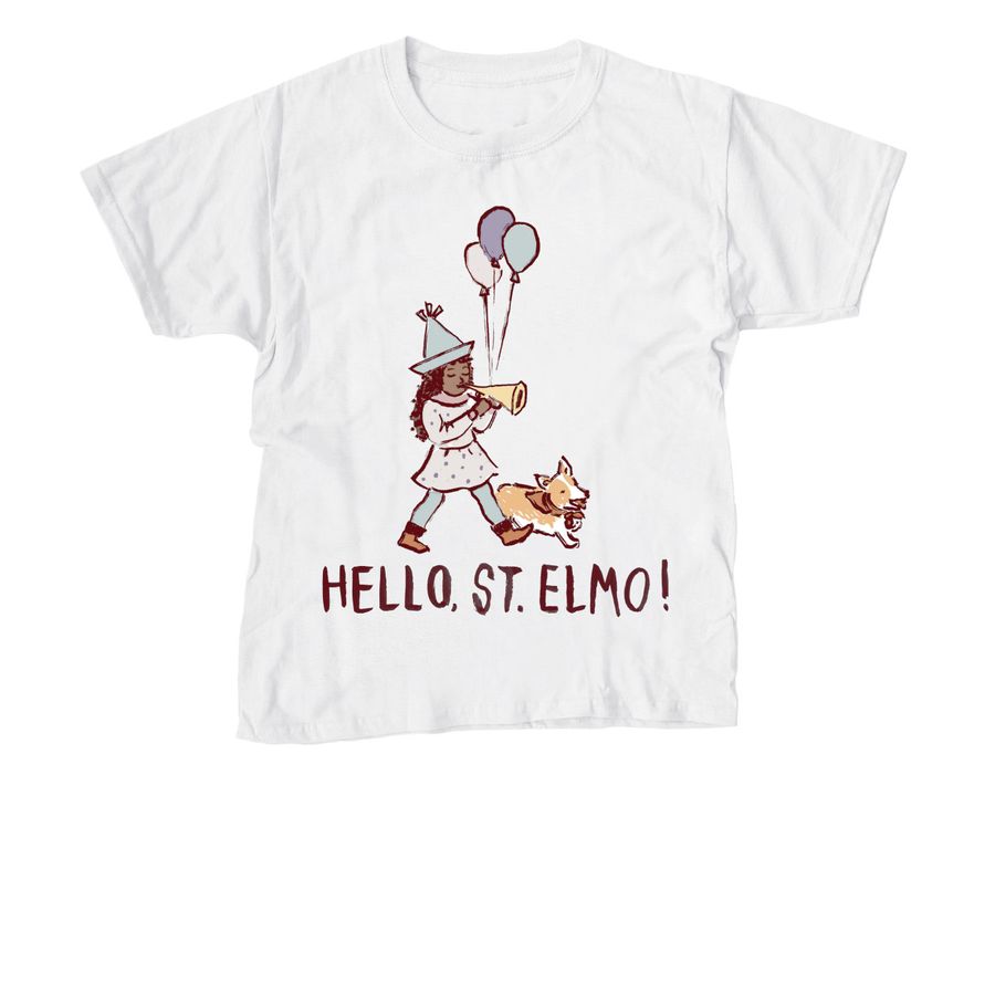 Kids Hello, St. Elmo! "Parade Girl" Shirt, a White Youth Unisex Tee