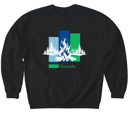 Bonfire, a Black Softstyle Crewneck Sweatshirt