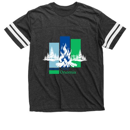 Bonfire, a Vintage Smoke / White Football Jersey Tee
