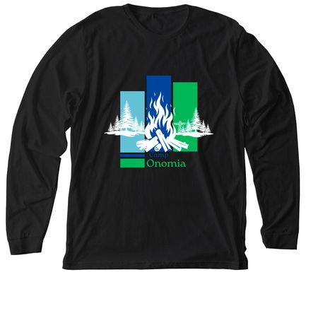 Bonfire, a Solid Black Blend Premium Long Sleeve Tee