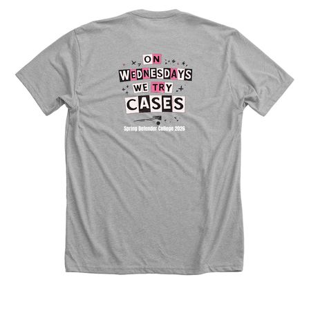 Spring Defender College 2026, a Athletic Heather Premium Unisex Tee (back-view)