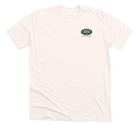 PTE MERCH, a Heather Natural Premium Unisex Tee (back-view)