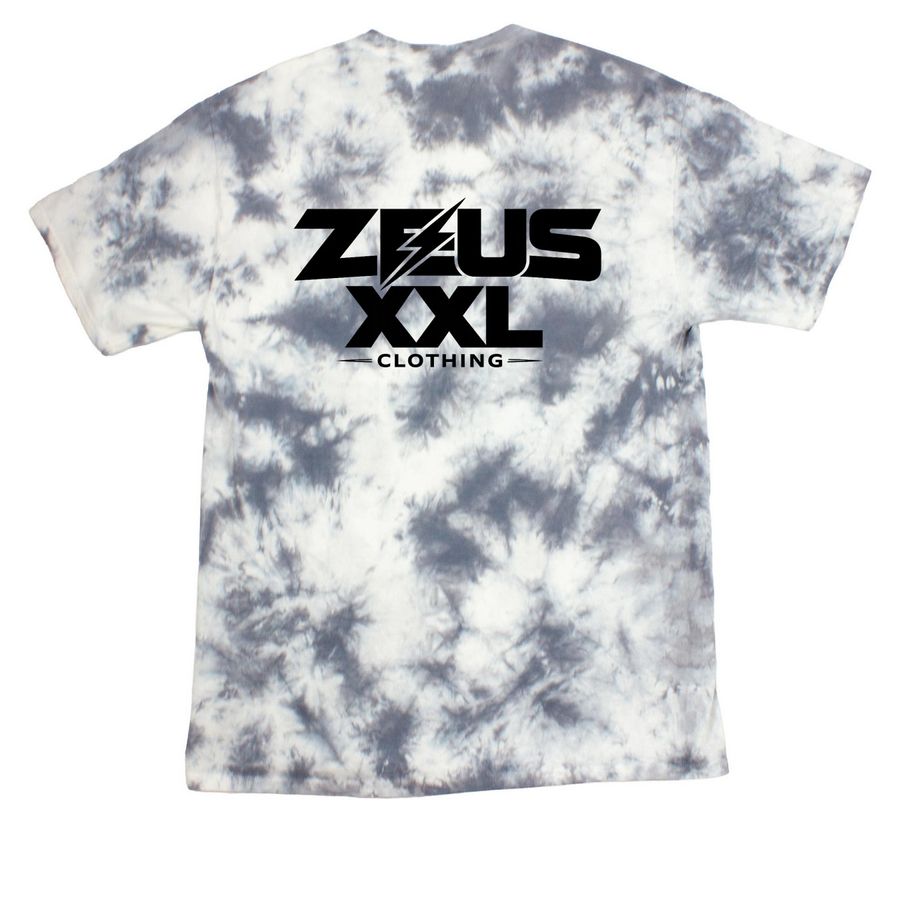 SUMMER LIGHTNING COLLECTION&nbsp;, a Grey Crystal Tie Dye Tee (back-view)