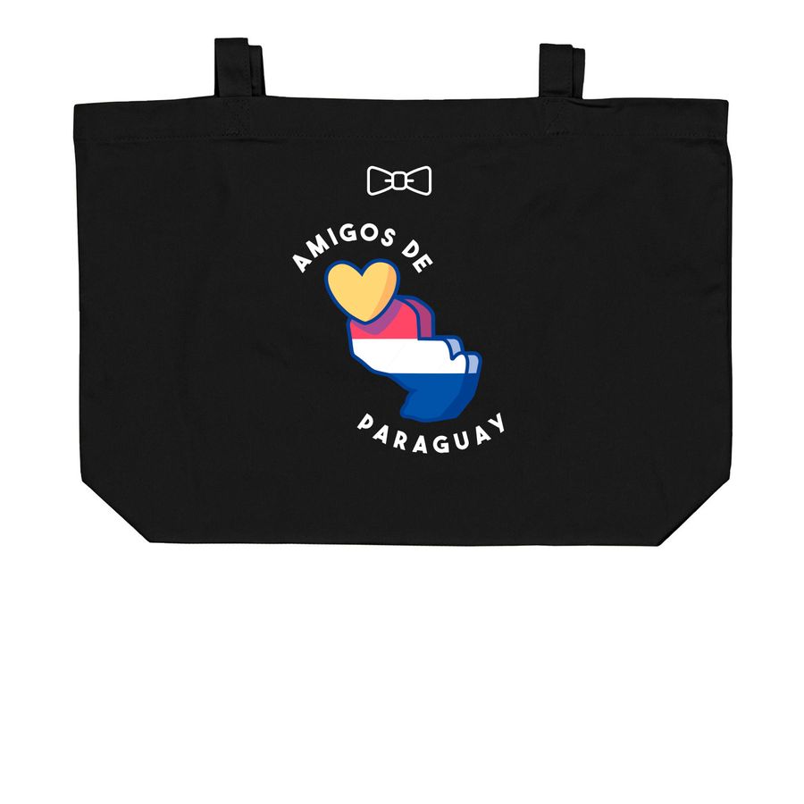 For Those Who Don't Have Mothers..., a Black Large Organic Cotton Tote Bag (back-view)