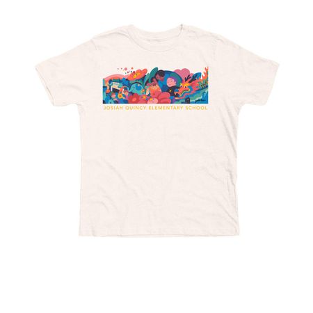 A Canvas of Culture at JQES, a Heather Natural Premium Youth Tee