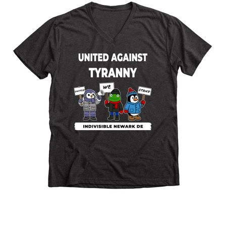 United We Stand, a Dark Grey Heather Premium V-Neck Tee