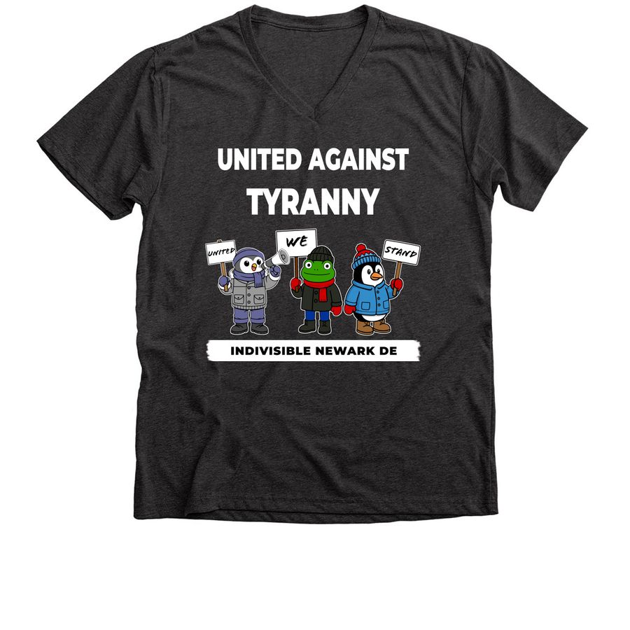 United We Stand, a Dark Grey Heather Premium V-Neck Tee