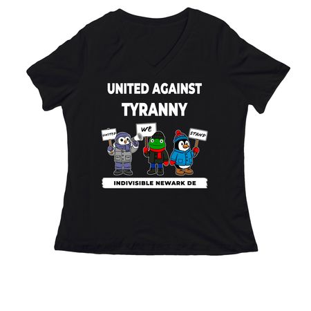 United We Stand, a Black Women's Relaxed V-Neck Tee