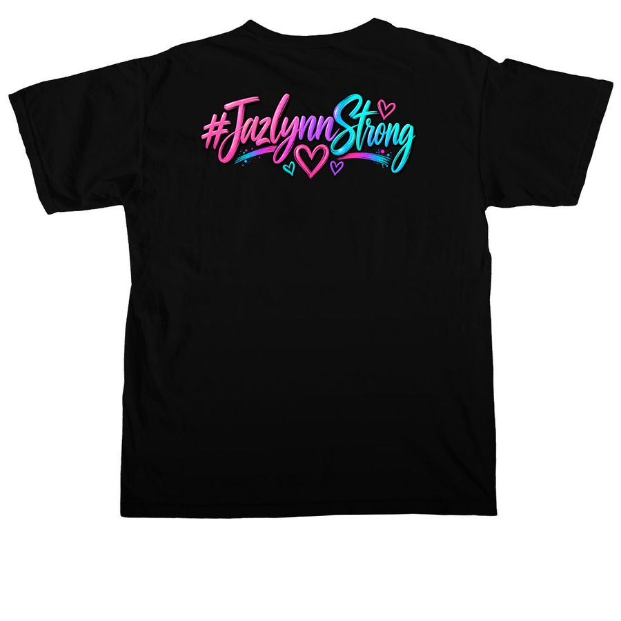 JazlynnStrong, a Black Comfort Colors Unisex Tee (back-view)