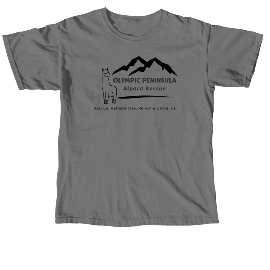OlyPen Alpaca Rescue, a Grey Comfort Colors Unisex Tee