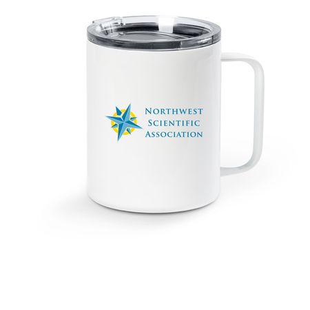 NWSA Caffeine Delivery Device&nbsp;, a White Stainless Steel Travel Mug
