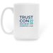 Everything Is Fine Dumpster Mug, a White Large Coffee Mug (back-view)