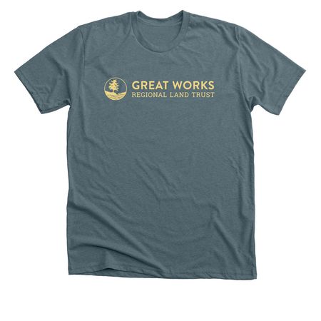 GWRLT Logo, a Heather Slate Premium Unisex Tee