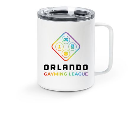 OGL Travel Mug, a White Stainless Steel Travel Mug