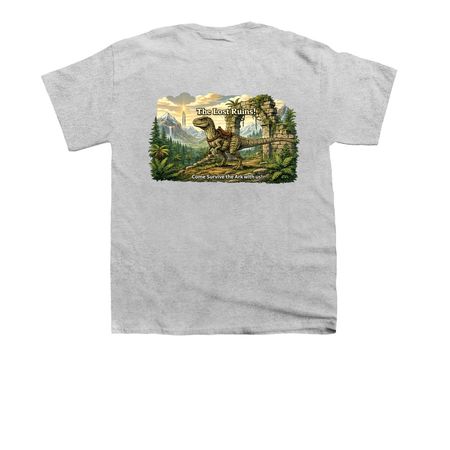 Come Survive the Ark with us!, a Sport Grey Youth Unisex Tee