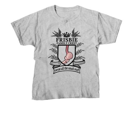 FRISBIE family crest, a Sport Grey Youth Unisex Tee