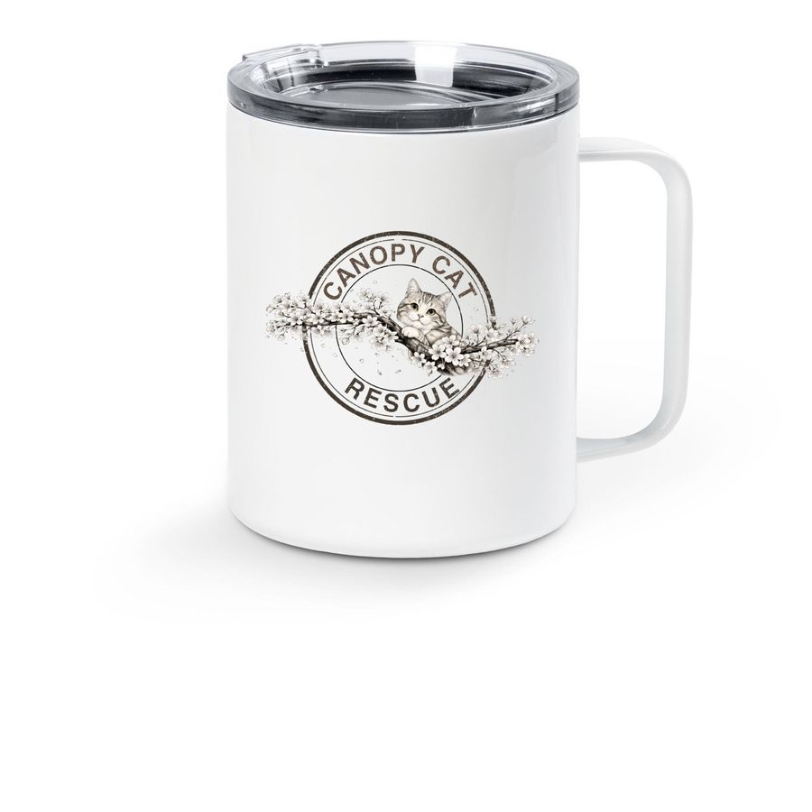 CCR Spring Mug, a White Stainless Steel Travel Mug