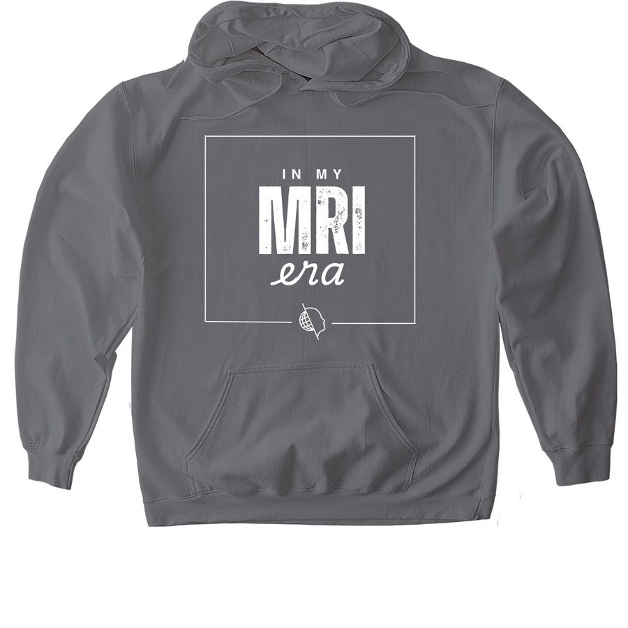 In My MRI Era Apparel, a Charcoal Gildan Softstyle Pullover Hoodie