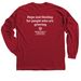 Hearts of Hope Gear, a Cardinal Red Classic Long Sleeve Tee (back-view)