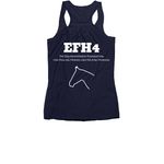 Equipowerment Foundation Motto Collection, a Navy Women's Racerback (back-view)