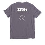Equipowerment Foundation Motto Collection, a Cosmic Purple Allmade Organic Cotton Unisex Tee (back-view)